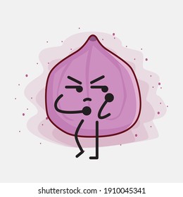Ilustración del carácter de mascota de fruta de la fibra cúta