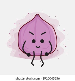 Ilustración del carácter de mascota de fruta de la fibra cúta