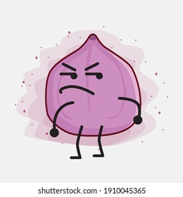 An illustration of Cute Fig Fruit Mascot Character