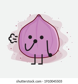 Ilustración del carácter de mascota de fruta de la fibra cúta