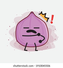 An illustration of Cute Fig Fruit Mascot Character