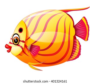 illustration of cute fish cartoon