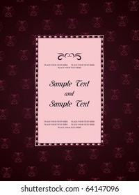 Illustration of cute floral frame - vector