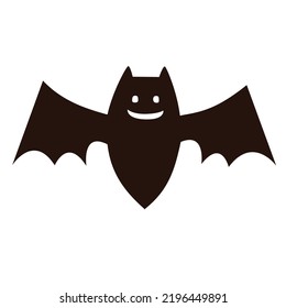 Illustration of a cute flying bat