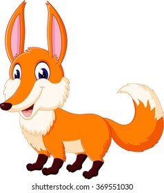 illustration of Cute fox cartoon