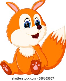 illustration of Cute fox cartoon