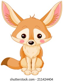 Illustration of cute Fox Fennec