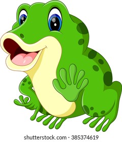 illustration of Cute frog cartoon