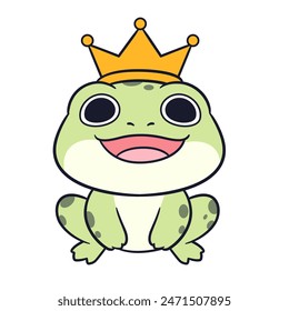 Illustration of a cute frog celebrating doing something he loves.