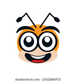 illustration cute and fun cartoon of bee or ant