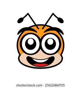 illustration cute and fun cartoon of bee or ant