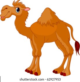 Illustration of cute funny camel