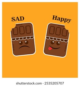 illustration Cute funny chocolate bar characters. Dark, black,chocolate bar emoji. Cartoon kawaii emoticon vector illustration
Vector Formats
EPS
