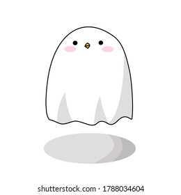 Illustration of cute ghost chick