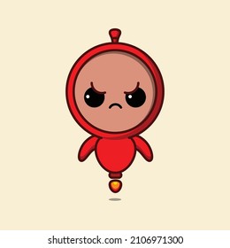 Illustration of a cute ghost named pocong