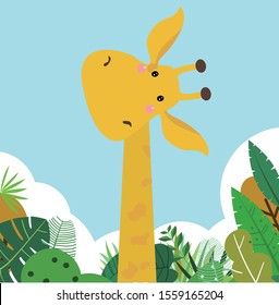 Illustration of a cute giraffe