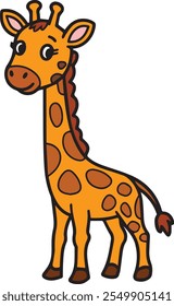 an illustration of a cute giraffe