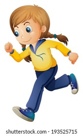 Girl Running Clipart Images Stock Photos Vectors Shutterstock