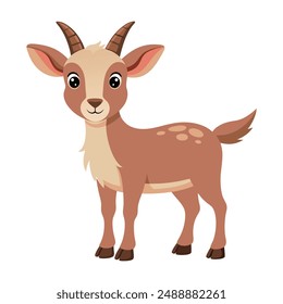 Illustration of Cute Goat animal  Isolated