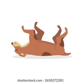 Illustration of cute golden retriever sitting with fluffy tail loyal face adorable paws pet art digital cartoon isolated background happy dog nose eyes ears smile design animal clipart white friendly
