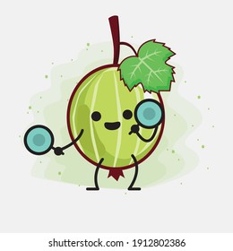 An illustration of Cute Gooseberry Fruit Mascot Character