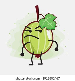 An illustration of Cute Gooseberry Fruit Mascot Character