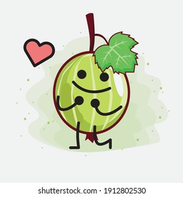 An illustration of Cute Gooseberry Fruit Mascot Character