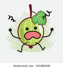 An illustration of Cute Gooseberry Fruit Mascot Character