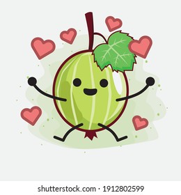 An illustration of Cute Gooseberry Fruit Mascot Character