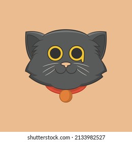 
Illustration cute gray cat and sad expression