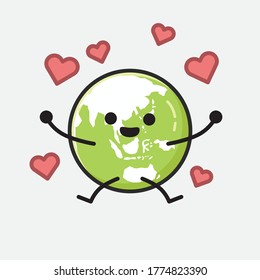 An illustration of Cute Green Earth Vector Character
