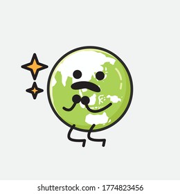 An illustration of Cute Green Earth Vector Character