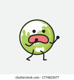 Ilustración del carácter de vector de la Tierra verde
