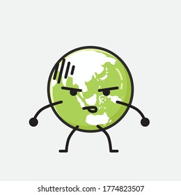 An illustration of Cute Green Earth Vector Character