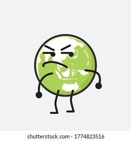 An illustration of Cute Green Earth Vector Character