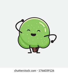 An illustration of Cute Green Tree Mascot Vector Character