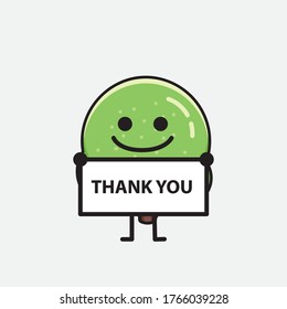 An illustration of Cute Green Tree Mascot Vector Character