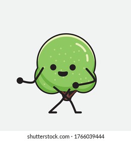 An illustration of Cute Green Tree Mascot Vector Character