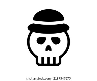 Illustration of a cute skull.　　Material of Halloween.