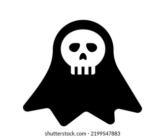 Ilustración de un lindo cráneo. Material de Halloween.