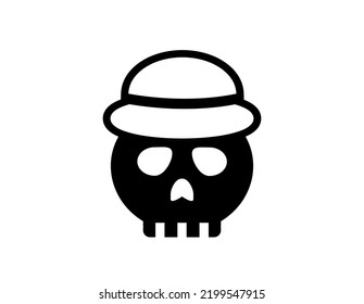 Illustration of a cute skull.　　Material of Halloween.