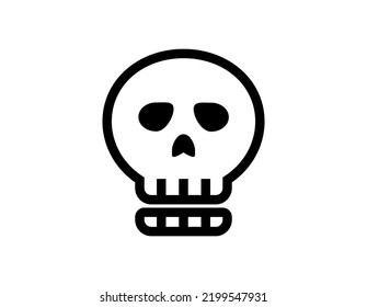 Illustration of a cute skull.　　Material of Halloween.
