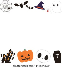 Illustration of a cute halloween frame