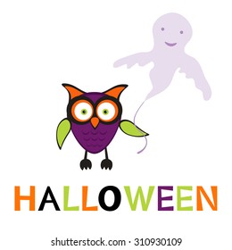 An illustration of cute halloween owl in vector format