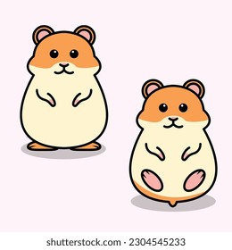 The Illustration of Cute Hamster