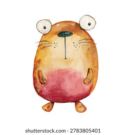 Illustration cute hamster character