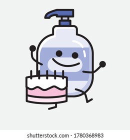 An illustration of Cute Hand Sanitizer  Vector Character 