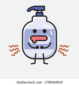 An illustration of Cute Hand Sanitizer  Vector Character 