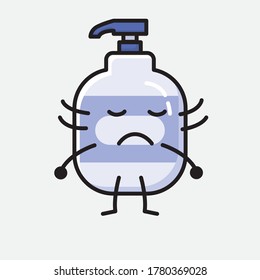 An illustration of Cute Hand Sanitizer  Vector Character 