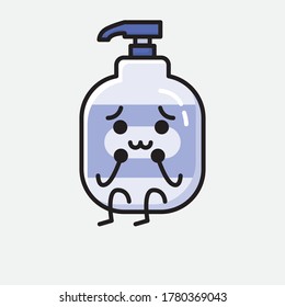 An illustration of Cute Hand Sanitizer  Vector Character 